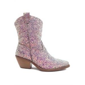 NEW OLD CUTLER women's mermaid glitter western boots with classic cowboy heel in